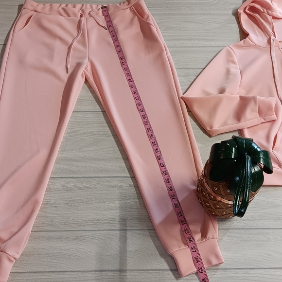 Women Fashionable Back Lips Rhinestone Print Long Sleeve Top Pants Casual Two-Pi - Picture 10 of 16